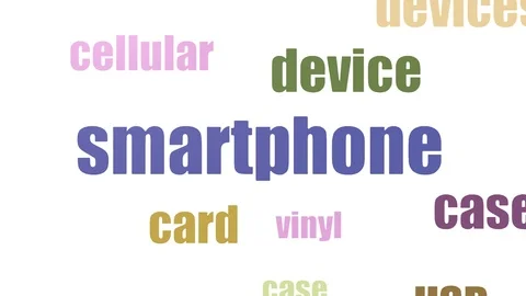 Smartphone Wordcloud Animated On White Background Stock-Footage 103563787