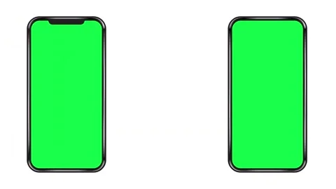 Smartphones Green Screen Device Animated Graphic Blank Mockup Template Business Video stock 192855547
