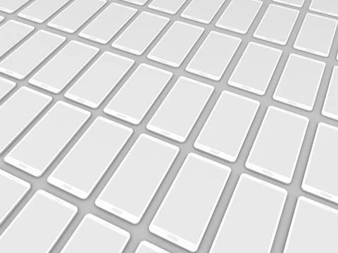 Smartphones pattern on a gray background. Stock Illustration