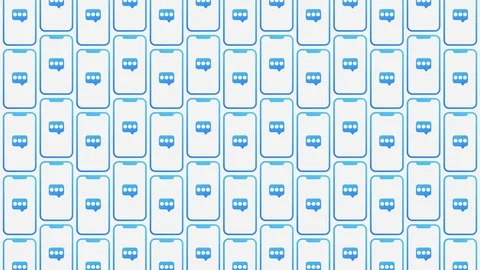 Smartphones pattern messages animated background Stock Footage 120034915
