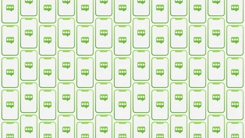 Smartphones pattern messages animated background Stock Footage 120035011