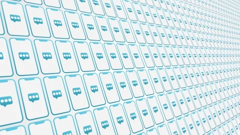 Smartphones pattern messages animated background Stock Footage 120035258
