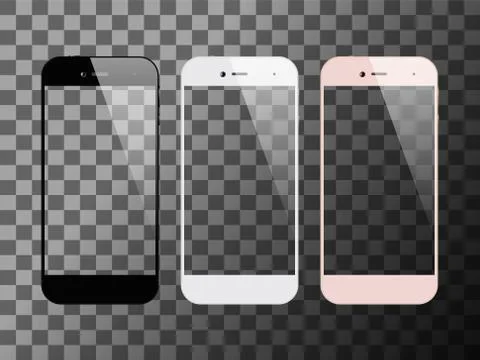 Smartphones with transparent screen Stock Illustration