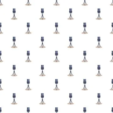 Smartphones on tripods creating a seamless pattern Stock Illustration