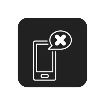 Smartphonewithcancelsign Stock Illustration