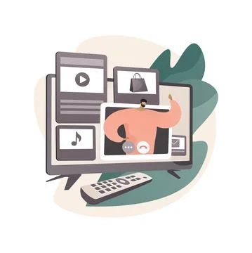 SmartTV applications abstract concept vector illustration. Stock Illustration