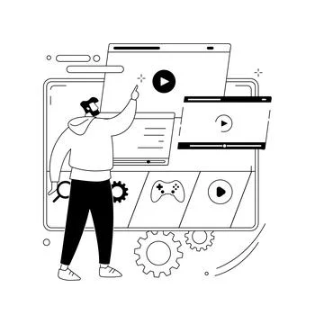 SmartTV applications abstract concept vector illustration. Stock Illustration