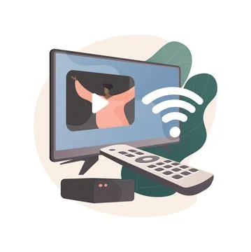 SmartTV technology abstract concept vector illustration. Stock Illustration