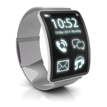 Smartwatch, 3d render Stock Illustration