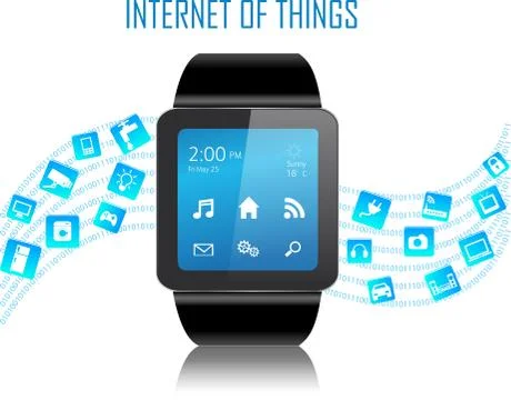 Smartwatch and Internet of things concept Stock Illustration