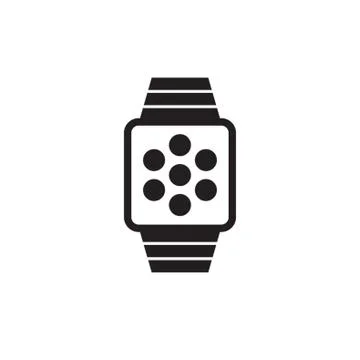 Smartwatch with app menu Stock Illustration