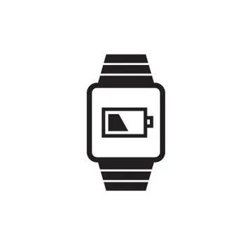 Smartwatch with battery level Illustrazione stock