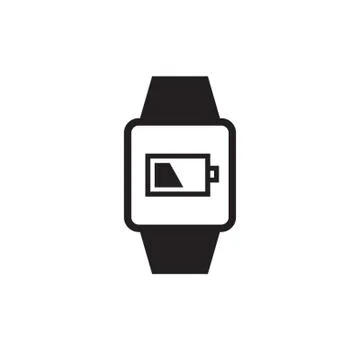 Smartwatch with battery level Illustrazione stock
