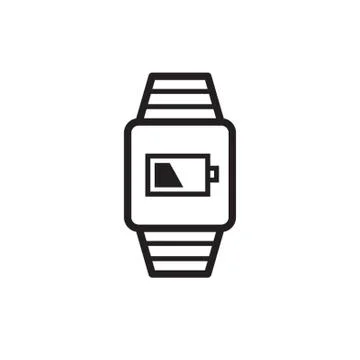 Smartwatch with battery level Illustrazione stock