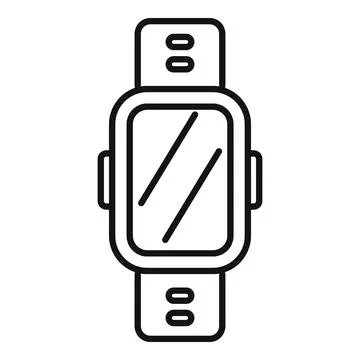 Smartwatch with big screen displaying blank user interface for copy space Ilustración de archivo