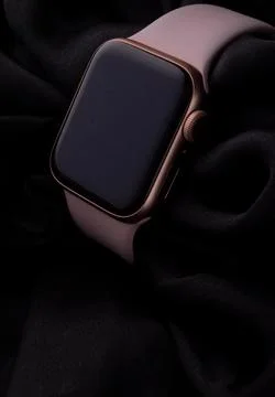 Smartwatch on a black background Stock Photos