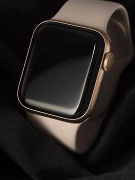 Smartwatch on a black background Stock Photos