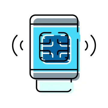 Smartwatch with a chip enabling digital payment and wireless transaction Stock Illustration