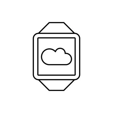 Smartwatch, cloud, SEO icon. Simple line, outline vector elements of commerce Stock Illustration
