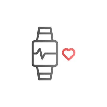 Smartwatch color gradient vector icon Stock Illustration