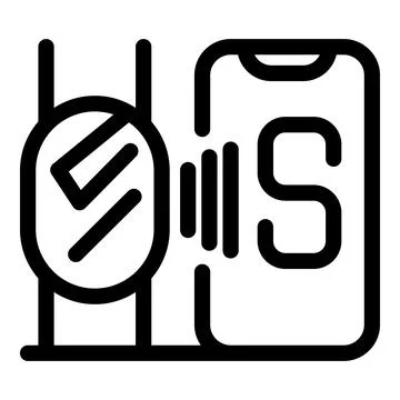 Smartwatch connecting to smartphone using nfc technology for seamless data Stock Illustration