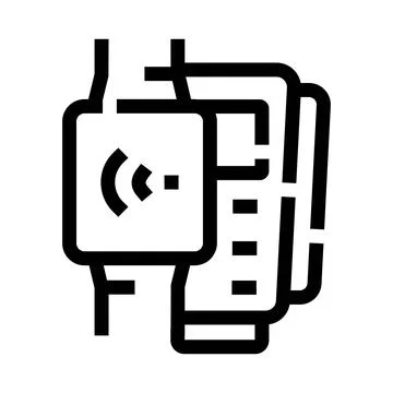 Smartwatch contactless payment transaction using nfc technology 스톡 일러스트