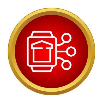 Smartwatch controlling home automation system through iot connection Stock Illustration