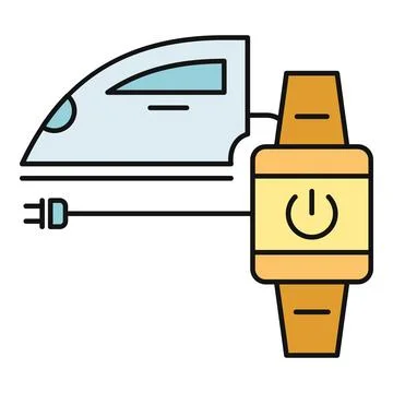 Smartwatch controlling modern train technology connection concept Stock Illustration
