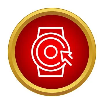 Smartwatch with data refresh icon and cursor Ilustración de archivo