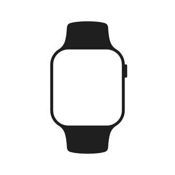 Smartwatch device mockup template flat isolated vector Stock Illustration