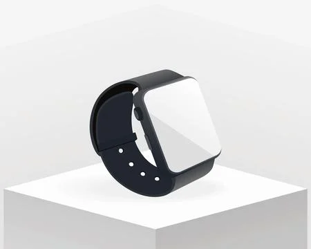 Smartwatch device tech mockup Stock Illustration