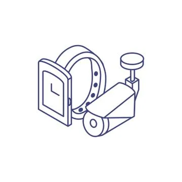 Smartwatch device with video camera Stockillustratie