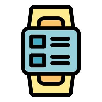Smartwatch displaying checklist interface for task management Stock Illustration