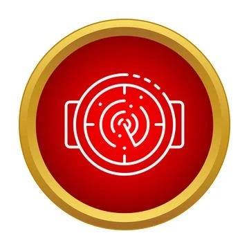 Smartwatch displaying radar screen for navigation tracking Illustrazione stock