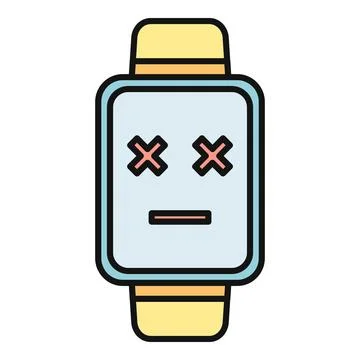 Smartwatch experiencing system error or broken down 스톡 일러스트