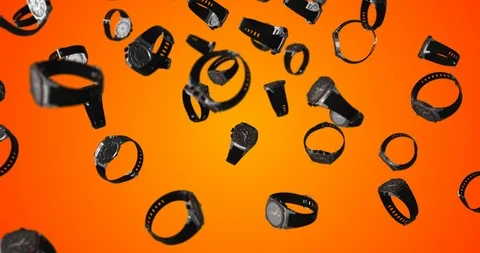 Smartwatch falling loop Stock-Footage 88557342