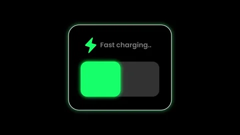 Smartwatch Fast Charging Battery Display Stock Footage 334471308