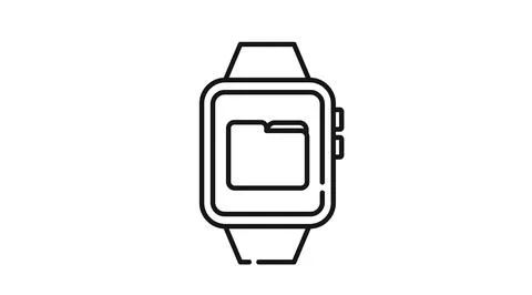 Smartwatch file management icon Ilustração Stock