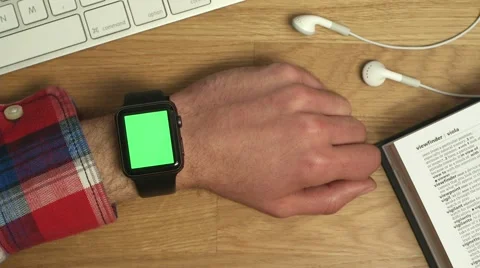 Smartwatch greenscreen Stock Footage 63375479