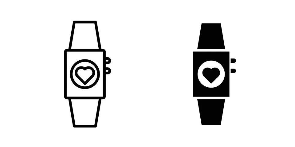 Smartwatch icon concept logo design collection Stock Illustration