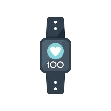 Smartwatch icon flat vector. Smart watch Illustrazione stock