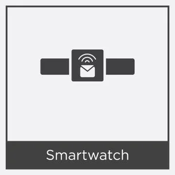 Smartwatch icon isolated on white background Free Stock Illustration