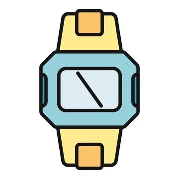 Smartwatch icon representing modern time tracking technology Illustrazione stock