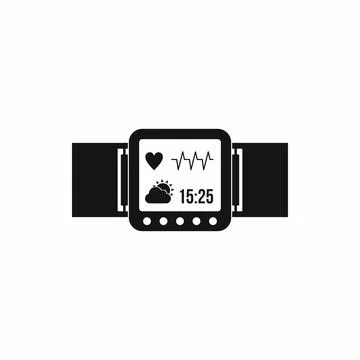 Smartwatch icon in simple style Stock Illustration