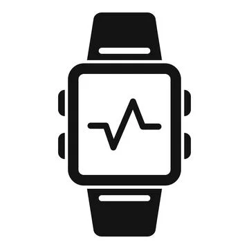 Smartwatch icon simple vector. Diet food Stock Illustration