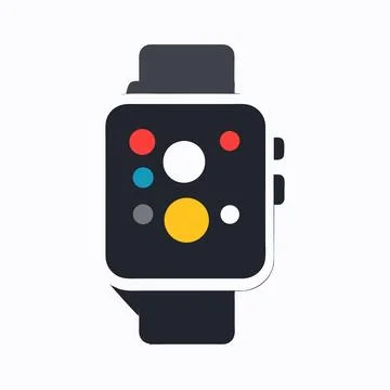 Smartwatch Icon Technology Gadget Wearable Device Stock Illustration
