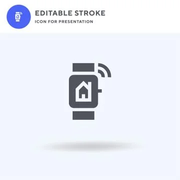 Smartwatch icon vector, filled flat sign, solid pictogram isolated on white Illustrazione stock
