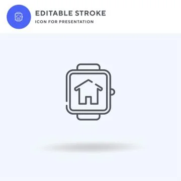 Smartwatch icon vector, filled flat sign, solid pictogram isolated on white Stock Illustration