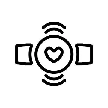 Smartwatch icon vector. Isolated contour symbol illustration Stock Illustration