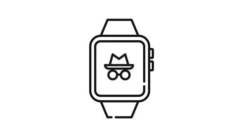 Smartwatch incognito icon Ilustração Stock